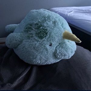 Big, soft, narwhal stuffed animal